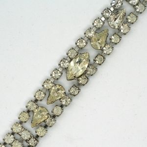 Gorgeous Triple Strand Vintage Rhinestone Bracelet